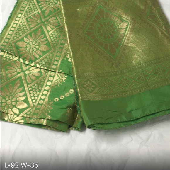 NWOT Indian Dupatta scarf  banarasi tassels full - Picture 16 of 16